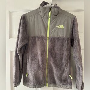 The North Face Kids Jacket in Gray and Neon Yellow